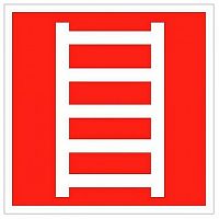 Знак безопасности BL-1515.F03 Пожарная лестница | код. a13225 | белый Свет